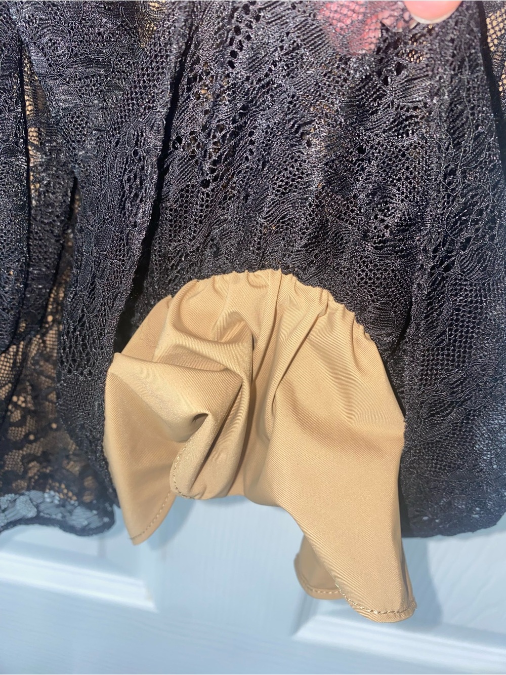 Veronica Beard NWT 14 Kailani Black Lace Cross-Halter Peplum Top - Picture 13 of 15